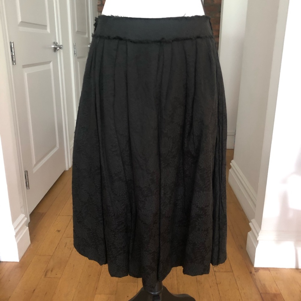 Nicole Fahri black floral brocade “pouf” skirt